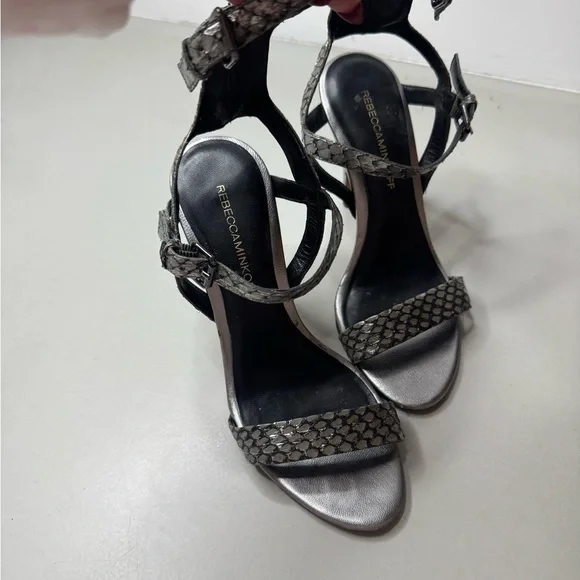 Elegant Silver Strappy Heels - Rebecca Minkoff - Size 7 - Picture 5 of 17